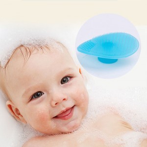 Baby Bath Brush, Baby Cradle Cap Brush, Silicone Massage Brush, Silicone Scrub Exfoliating Brush Baby Dry Hud, Cradle Cap&Eczema Essentials
