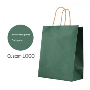 Färgglad brun papperspåse