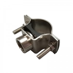 Rostfritt stål split-eye-kontakter för att fixa munstycken och rör
