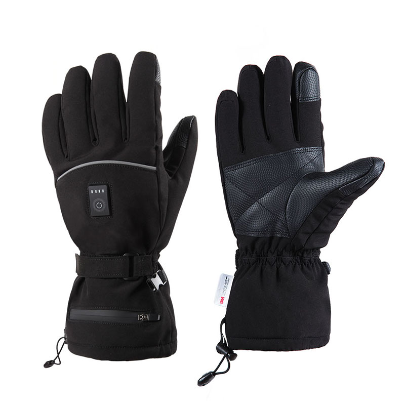 Skidåkning uppvärmda handskar för kvinnor män vattentät pekskärmsvärmehandskar
