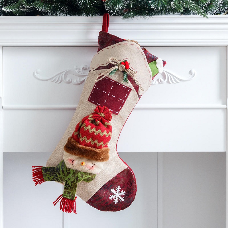 Hot Style Christmas Socks Christmas Gift Bags Christmas Scene Decorations