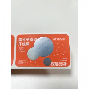 Hot Silver Custom Adhesive Etikett