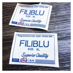 Anpassad klädetikett, handgjordt textiltygmärke