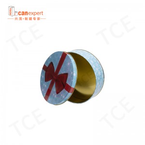 Partihandel aluminium runda burkar ljus julklapp containrar metall tennlåda för hantverk förvaring