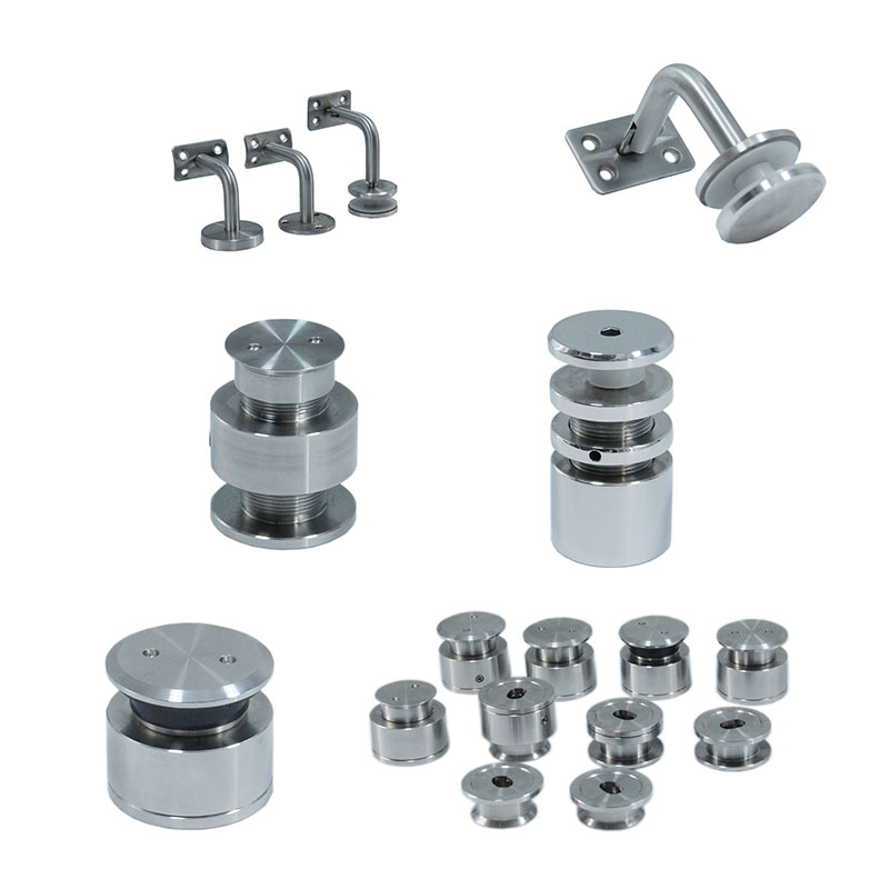 Rostfritt stål räcke tillbehör trappor och balkong glashandstångsprodukter