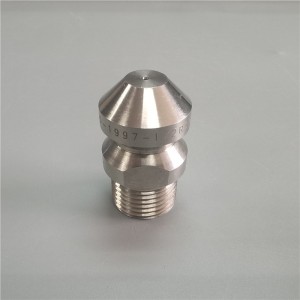 Rostfritt stålavloppsrengöring munstycke högt tryck avloppstråle munstycke