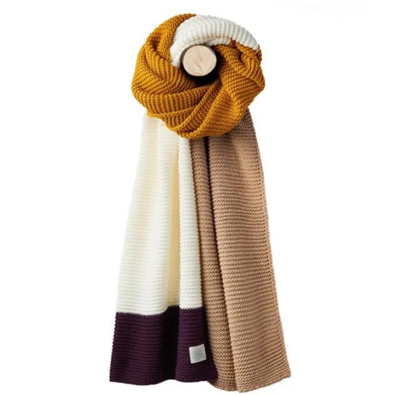 Anpassadenya ankomster vinterresor halsduk överdimensionerad stickad ull kashmir halsduk för kvinnor