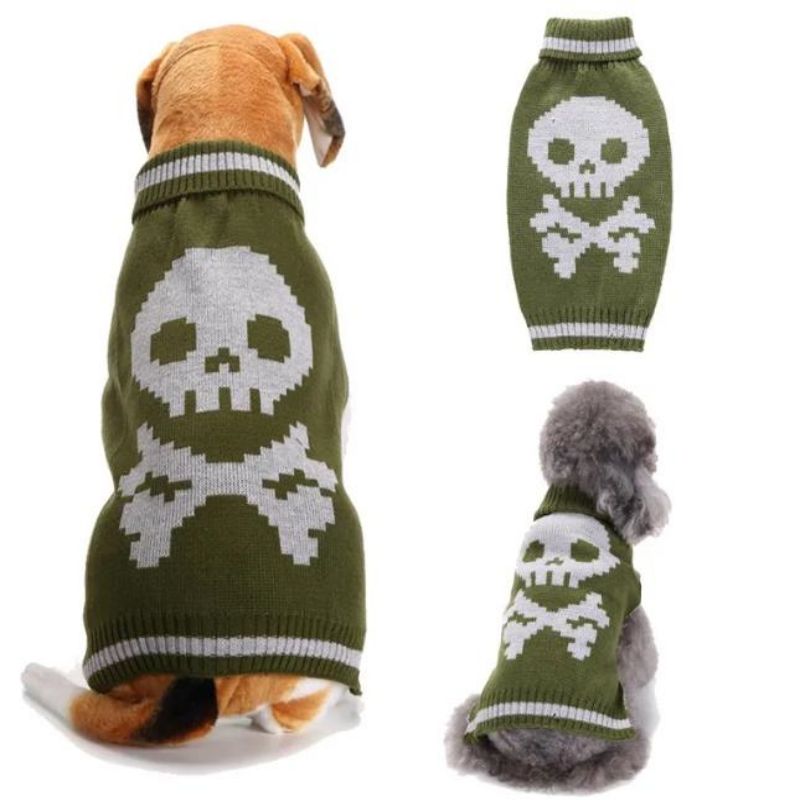 Halloween Warm Pet Costume kläder hundar tröja för medelstora stora hundar