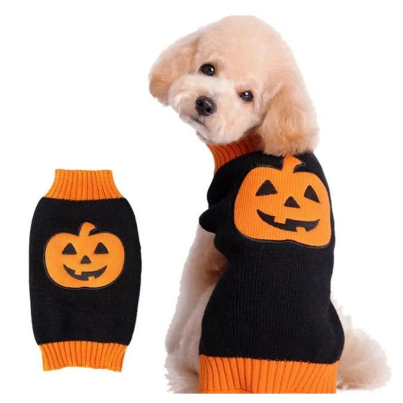 Halloween Warm Pet Costume kläder hundar tröja för medelstora stora hundar