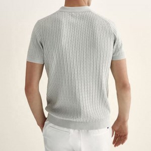 Anpassad superfina designer Summer Short Sleeve Knit Pullover Cotton Men \\\\ \'s tröjor
