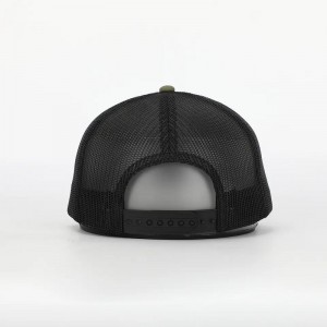 Partihandel anpassad vuxen 6 panel läder lapp logotyp låg profil richardson 112 gorras mesh snap back trucker cap hatt