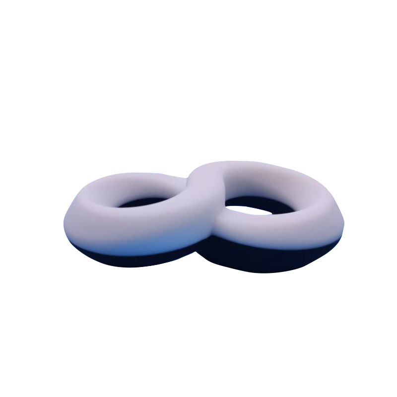 Hot Selling Men Sex Toy Penis Ring Cock Ring for Men Masturbation (8-formad ring svartvitt)