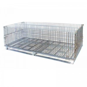 Fällbar trådnätbehållare