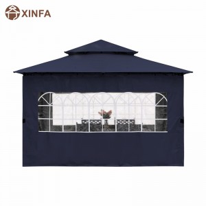 10\'x10 \'utomhus gazebo för uteplats med kyrkans sidoväggar, blå