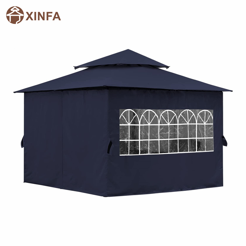 10'x10 'utomhus gazebo för uteplats med kyrkans sidoväggar, blå