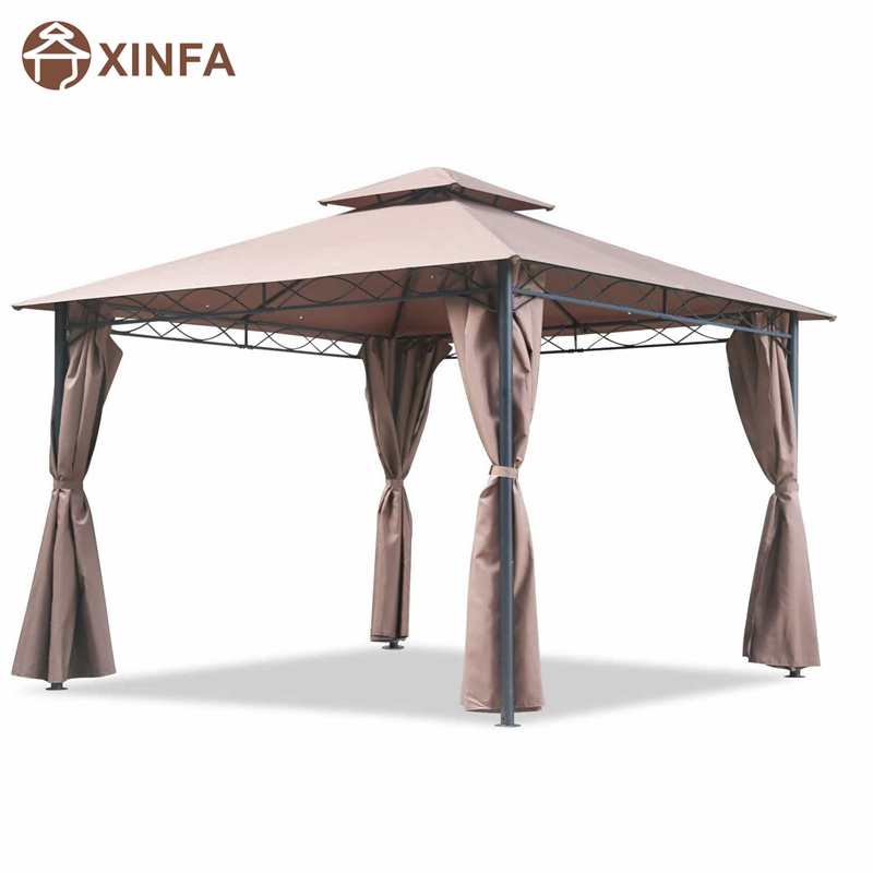 10 \\ 'x 13 \\' Gazebo Block Sun Shade Canopy, vattentätt tält med gardiner Portable Foldbara Party Canopies