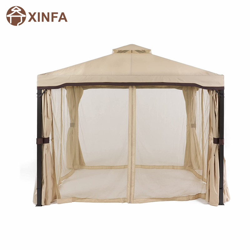 10 \\ 'x 10 \\' Gazebo Block Sun Shade Canopy, Watertent Tent, Outdoor Gazebo med gardiner
