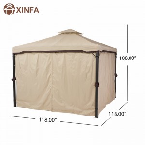 10 \\\\ \'x 10 \\\\\' Gazebo Block Sun Shade Canopy, Watertent Tent, Outdoor Gazebo med gardiner