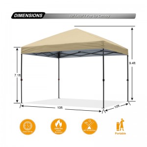 Hållbar Easy Stable 10x 10 ft Pop Up Beach Outdoor Canopy Tent