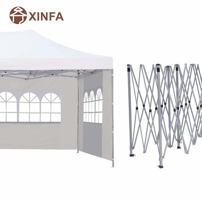 10x 20 ft Pop Up Canopy Party Wedding Gazebo Tent Shelter med 4 avtagbara sidoväggar vita