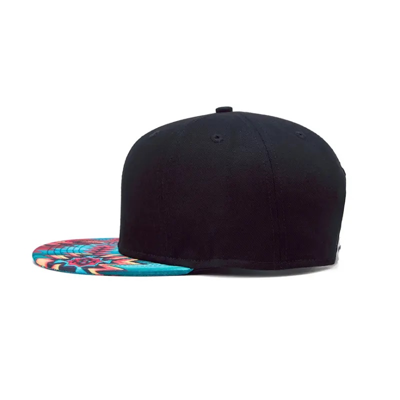 3D -tryckning Snap Back Flat Brim Hat Street Dance Hip Printing Flat Bill Hawaiian Hats Design Your Own Snapback Cap/hat