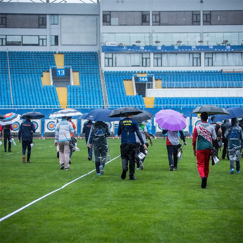 Shanghai Hyundai Archery World Cup i det kraftiga regn
