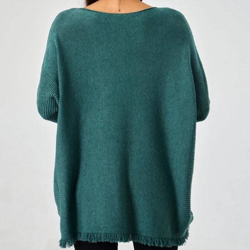 Pullover Ribbed hylsa råa hemmamodkvinnor tröjor