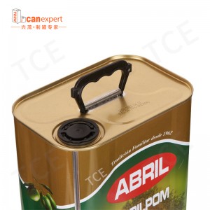 2L3L4L5L matklass Rektangulär extra jungfru olivolja tennkaniter rektangel matoljeförpackning tenn kan