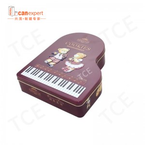 Anpassad kakor tenn burk caned mat tennförpackning metalllådor präglade kakor tennburkar