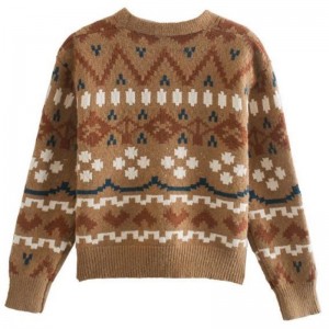 Kvinnor anpassade plus storlek stickad mode jul cardigan