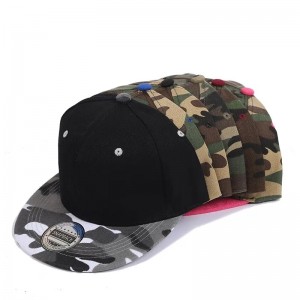 Anpassade logotyp fast färg hatt camo lätt platta platt längs baseball mössa män och kvinnor sommar hip hop skateboard snapback caps