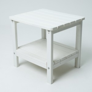 Utomhus sidobord med vit färg