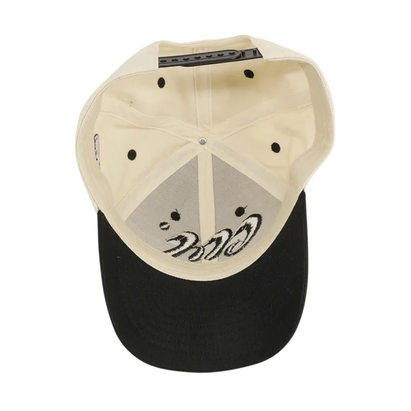 Anpassad unisex Two Tone Baseball Hat 3D broderi Logo 6 Panel Burvad BRIM BASEBALL CAP