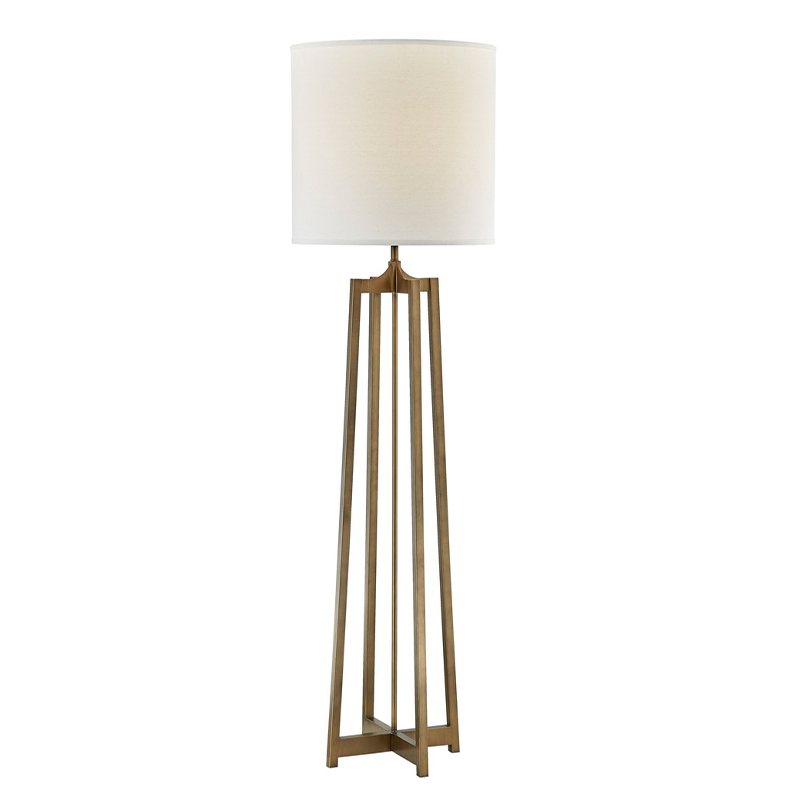 Hyatt Hotel Soffa bredvid golvlampa med antik guldfinish på gästrummet