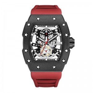 Baogela Top Brand Luxury Mens Watches Sport Rostfritt stål Tonneau Dial Military Sport Wristwatch Silicone Strap Dropship 4149