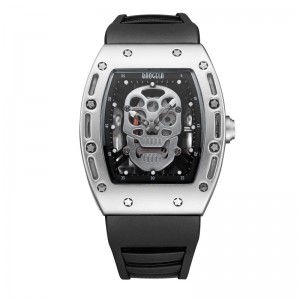 Mode Skull Men Quartz Watch Baogela Creative Dial Watch for Men Clock Gold Life Waterproof Men Watches Sports Style 1612