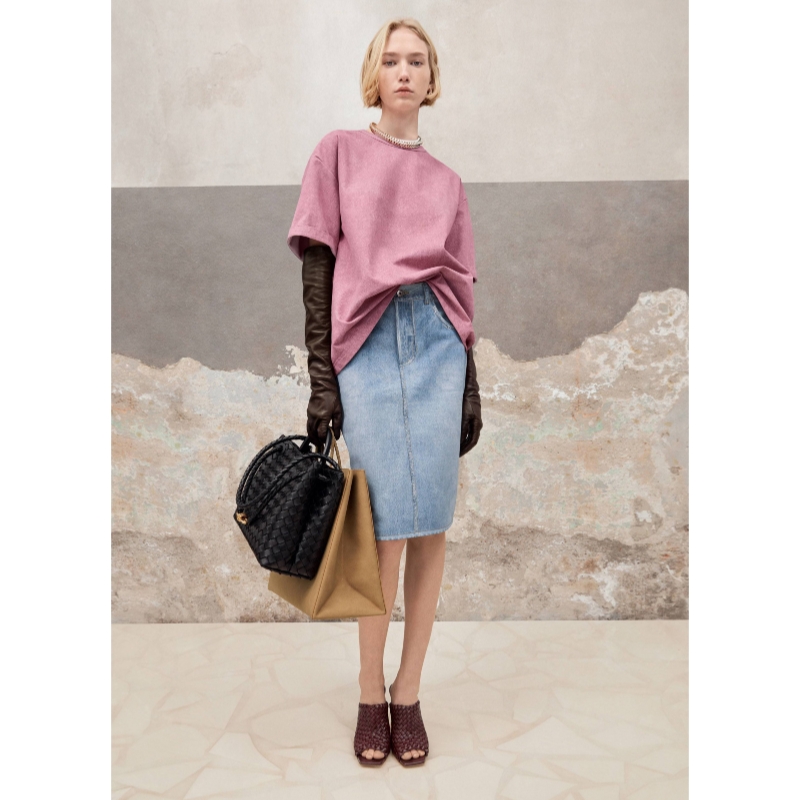 Bottega veneta/ästan hösten 2023/leather/faux denim/imitation ull/refined grunder