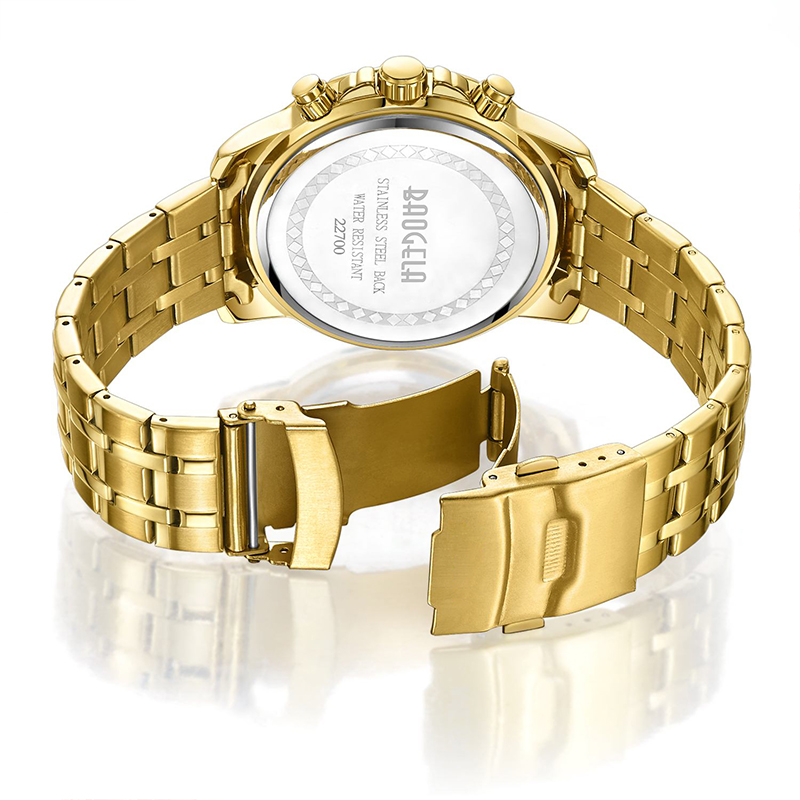 Baogela Quartz Men Gold Watch Top Brand Luxury Army Military Wrist Watches Clock Men Relogio Masculino Business Wristwatch 22700