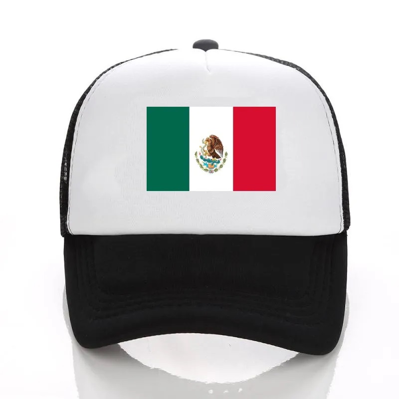 Baseballmössa mexico flagga tryck pappa hatt kvinnor män snapback mode hip hop resor och fritid utomhus sport trucker hatt