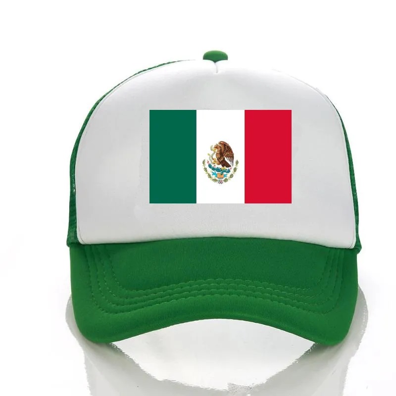 Baseballmössa mexico flagga tryck pappa hatt kvinnor män snapback mode hip hop resor och fritid utomhus sport trucker hatt