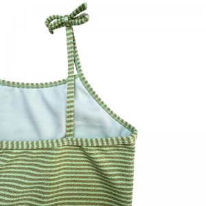 Golden Silk Bowknot One-Piece Barn Baddräkter