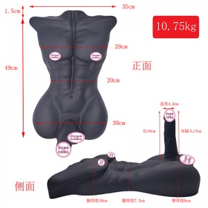 Enorma konstgjorda penis sex leksaker stora dildo halvkropp manliga sex dockor för kvinna