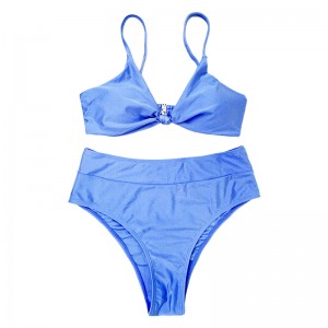 Fast färg sexig rygglös baddräkter