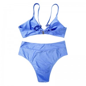 Fast färg sexig rygglös baddräkter