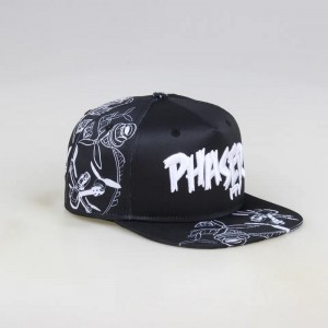 Partihandel Fashion Flat Brim Allover Sublimation Tryckt 5 panel anpassade snapback -mössor och hattar
