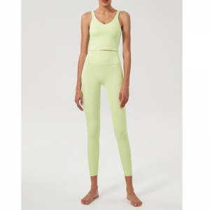 Hög midja vadderad u-form yogaset