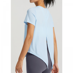 Elastisk split onackyoga t-shirts