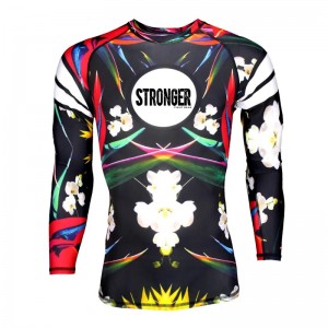 Bekväma barn BJJ GI RASH GUARD, utslag för kvinna med full tryck