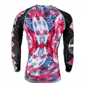 Bekväma barn BJJ GI RASH GUARD, utslag för kvinna med full tryck