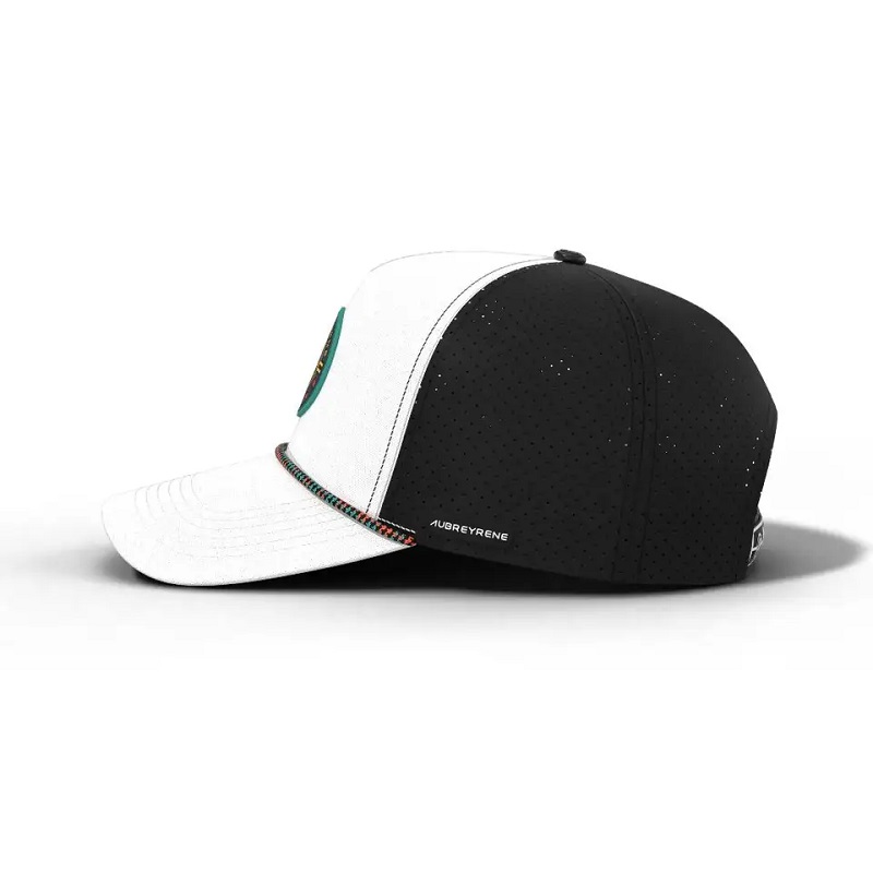 Ny design mode trucker hatt anpassad patch andningsbar 5 panel krökt grim baseball mössa med rep